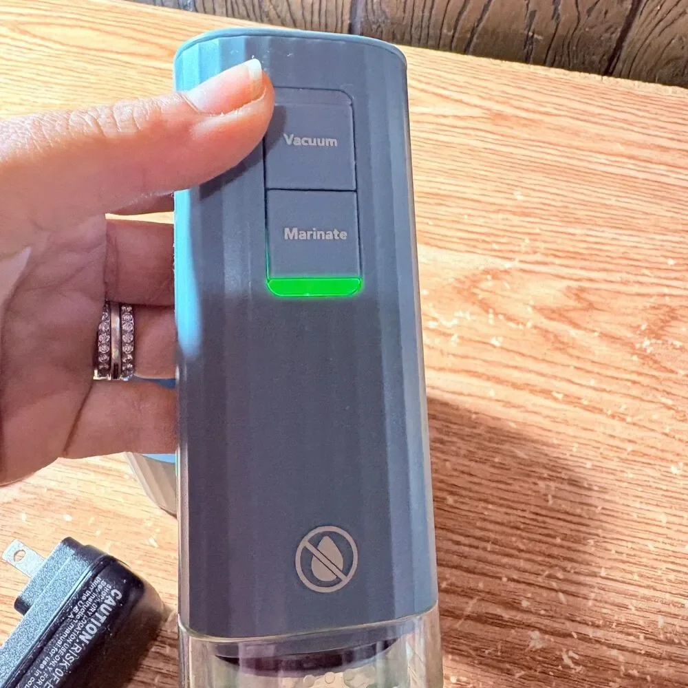 Mini Handheld Vacuum Sealer Machine W/ Marinate Setting & Charging Dock Cordless